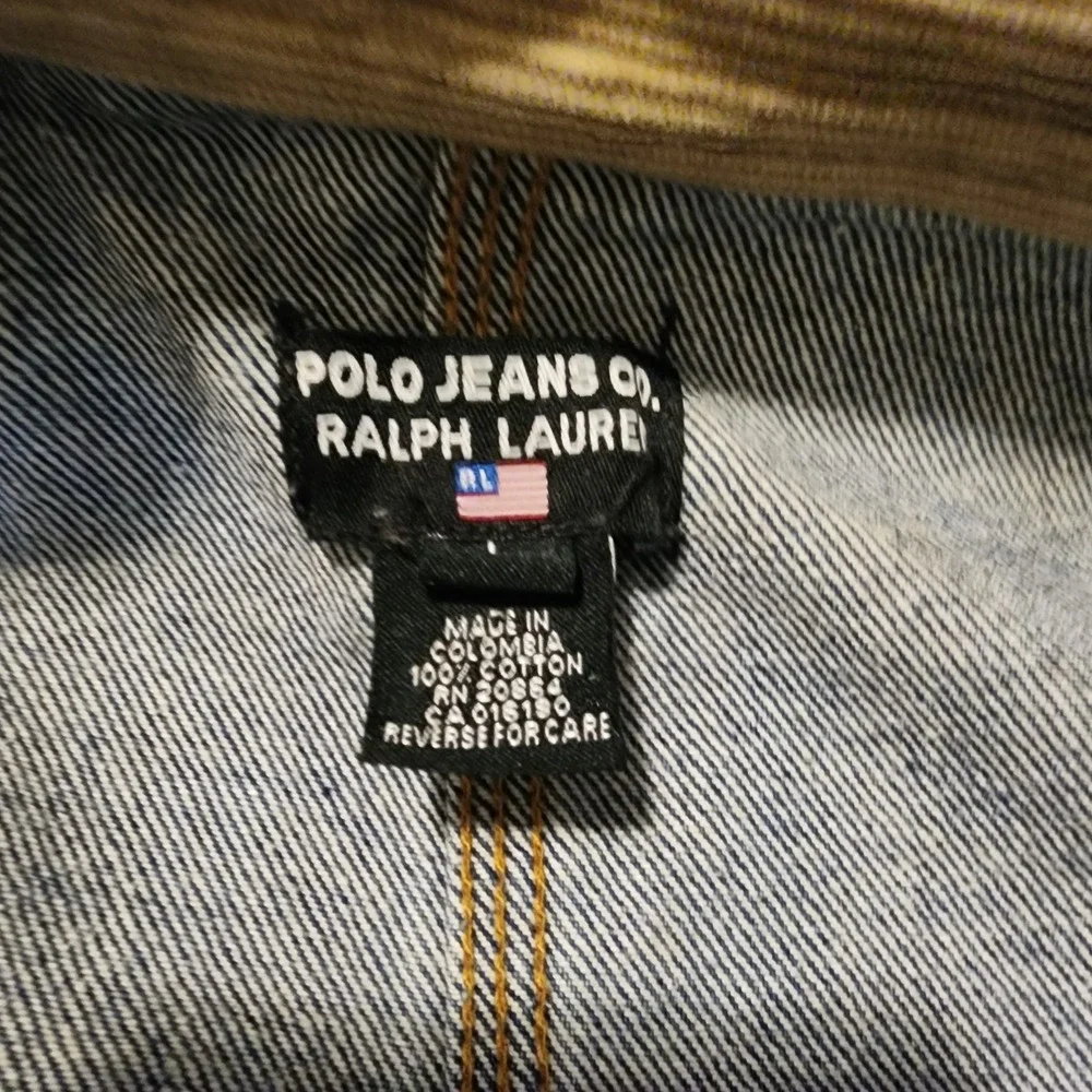 Vintage Polo Ralph Lauren Dungaree Denim‎ Jean Jacket Men's Large Made In USA - Picture 2 of 16